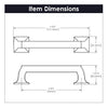 3-3/4 inch (96mm) Center to Center Studio II Pull